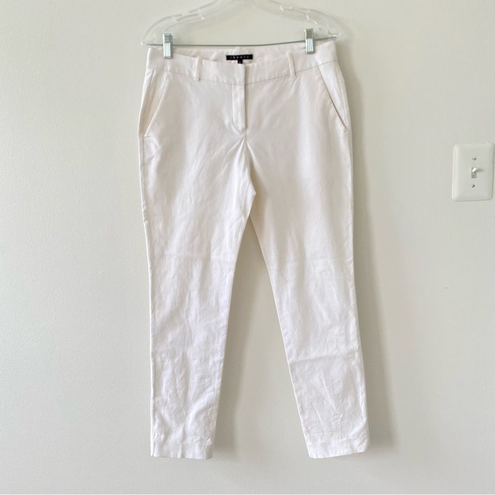 Theory Women’s White Straight Leg Pants